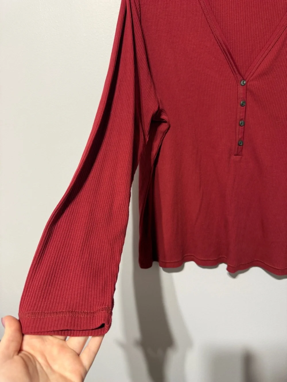 OLD NAVY | Women's Ribbed 1/4 Button Waffle size 3X - Picture 5 of 5
